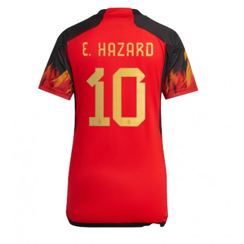 Maillot de foot Belgique Eden Hazard #10 Domicile Femmes Monde 2022 Manches Courte